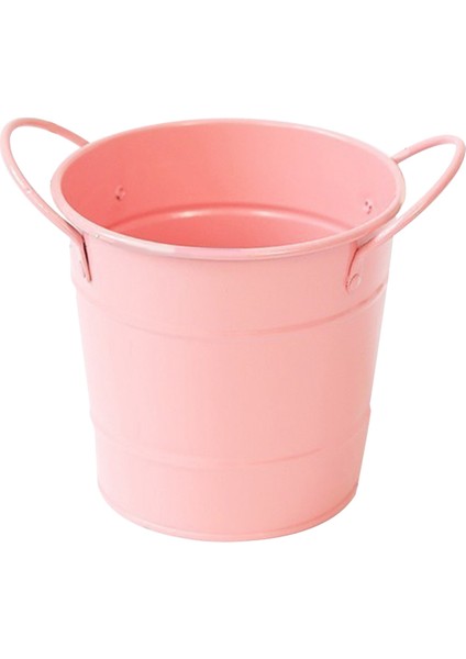 Kalemlik, Saplı Küçük Metal Kovalar Yuvarlak Kalemlik Pembe (Yurt Dışından)