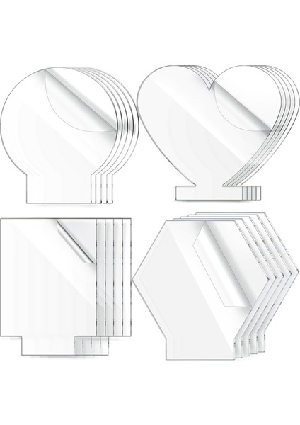 20 Adet 2 mm Akrilik Boşluklar Hafif Taban Plastik Döküm Şeffaf Levha Için (Yurt Dışından)