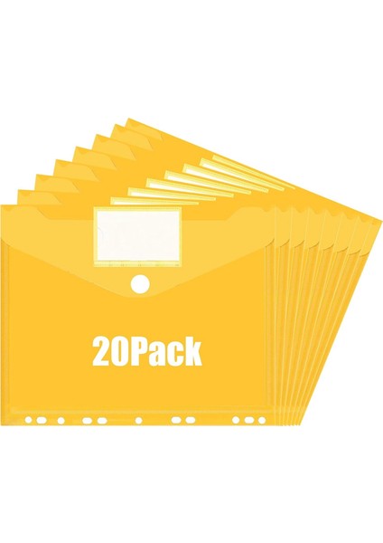 3 Halkalı Klasör Zarf Cep Klasörü Için 20 Adet Klasör Cebi (Yurt Dışından)
