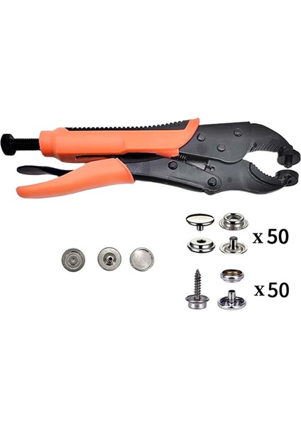 Ağır Hizmet Snap Darlatıcı Aracı, Tekne Kapağı Için 50 Setli Snap Setter Araç Kiti, Taşınabilir Çanta Siyahı ile Snap Düğmesi (Yurt Dışından) indirimleri