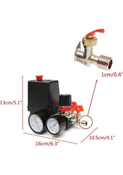 Hava Kompresörü Basınç Kontrol Anahtarı, 90-120 Psı Basınç Anahtarı Manifold Regülatörü Basınç Regülatörü (Yurt Dışından) fiyatları