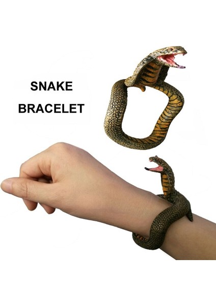 Çocuk Oyuncak Bileziği El Boyaması Simülasyon Yılan Şekli Havalı Piton Giyilebilir Dekorasyon (Yurt Dışından)