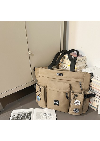 Büyük Kapasiteli Çapraz Askılı Çanta Moda Üniversite Öğrencisi Sırt Çantası Kadın Su Geçirmez Spor Haberci Çantası Erkek Omuz Çantası (Yurt Dışından)