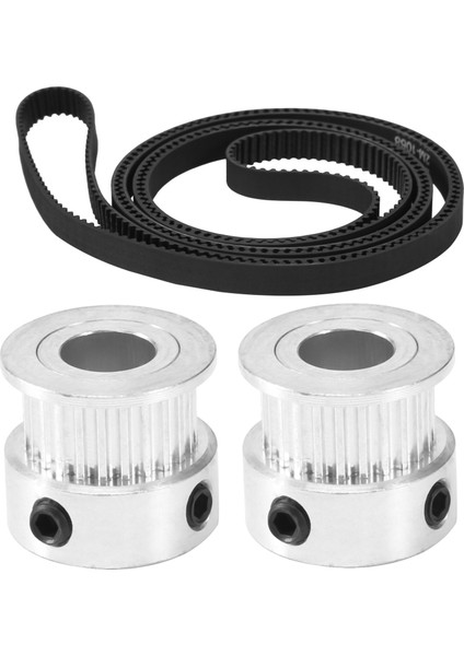 Z Ekseni Gt2 Zamanlama Kemer Kasnağı Kiti 24 Diş Senkron Tekerlek ve Tronxy X5SA/X5SA PRO/X5SA-2E 3D Yazıcı Için 1068MM Kemer (Yurt Dışından)