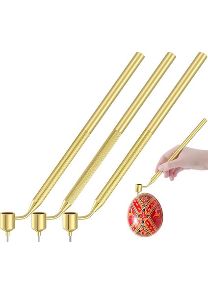 3'lü Pysanka Set Sıcak Balmumu Çizim Kalemleri Dekoratif Sanatlar Için (Yurt Dışından)