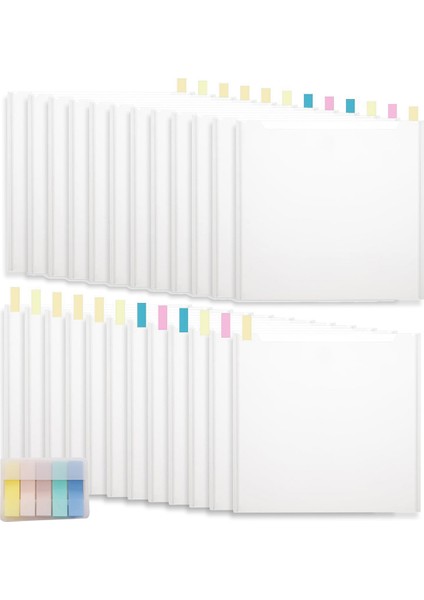 24 Parça Scrapbook Kağıt Saklama Düzenleyicisi, 100 Parça Sekmeli 12X13 Inç (Yurt Dışından)