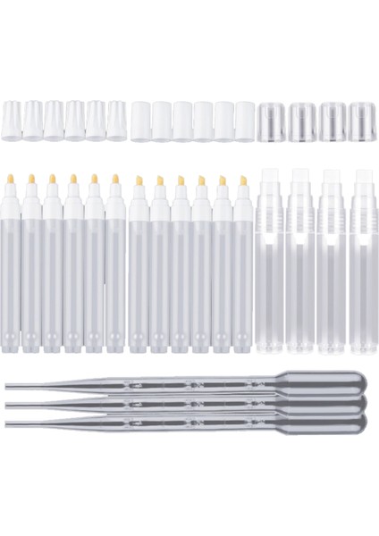 16 Adet Yeniden Doldurulabilir Akrilik Boya Kalemleri 3 mm 6 mm 15 mm (Yurt Dışından)