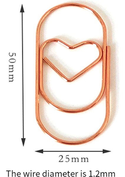 Sevimli Aşk Kalp Şekilli Kağıt Ataçları Kağıt Ataş Ayraç Klipsleri (Yurt Dışından)