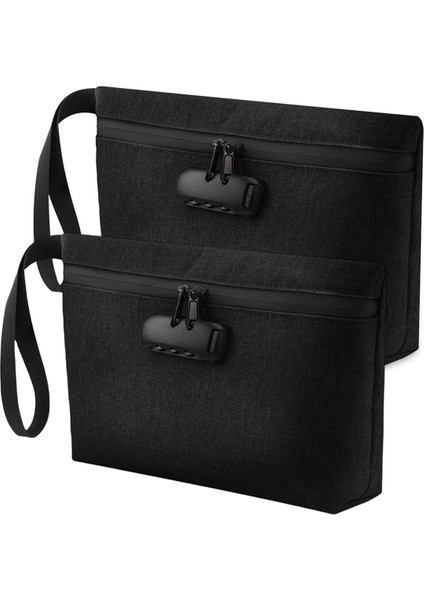 Kilitlenebilir Para Çantası,nakit Kasa Para Çantası,kilitli Aksesuar Çantası,siyah (Yurt Dışından)