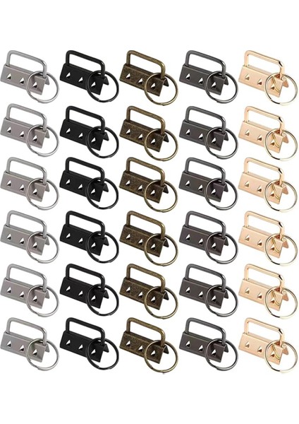 30 Adet 32MM Kuyruk Klipsi Seti 5 Renkli Kurdele Askı Klipsi Anahtarlıklı (Yurt Dışından)
