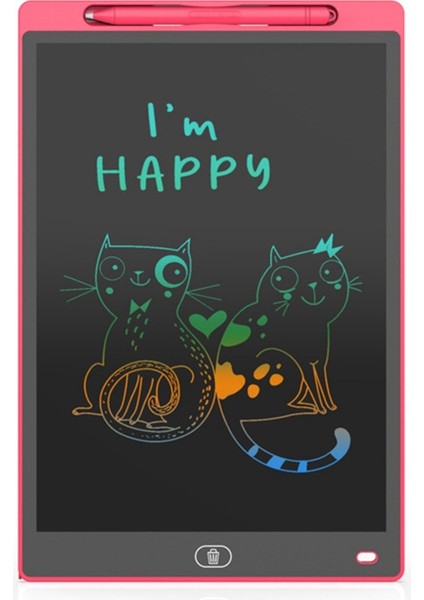 12 Inç Çocuk Çizim Tahtası LCD El Yazısı Tahtası (Renkli) D (Yurt Dışından)