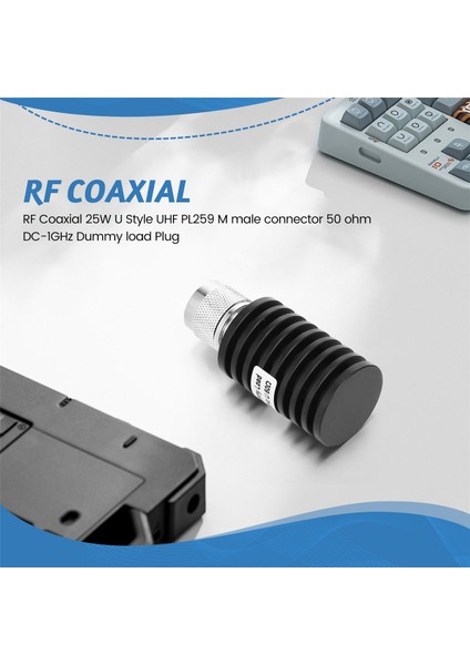 1 Pcs Rf Koaksiyel 25W U Tarzı Uhf PL259 M Erkek Konnektörü 50 Ohm Dc-1ghz Kukla Yük Fişi (Yurt Dışından) fırsatları