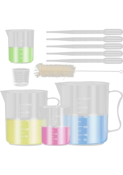 Saplı 5 Parça Plastik Dereceli Bardak Seti, Bardak (Yurt Dışından)