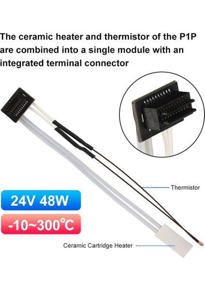 Bambu Lab P1P P1S Için Termistör Seramik Kartuş Isıtıcısı P1P P1S 24V 48W Isıt Tüpü 3D Baskı Termistör Hotend (Yurt Dışından) fiyatları