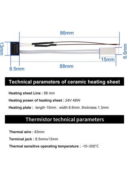 Bambu Lab P1P P1S Için Termistör Seramik Kartuş Isıtıcısı P1P P1S 24V 48W Isıt Tüpü 3D Baskı Termistör Hotend (Yurt Dışından) indirimleri