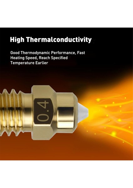 5pcs Elegoo Centauri Karbon Için Pirinç Sertleştirilmiş Çelik Nozul, 0.4mm Bimetal Pirinç Nozul Aşınma Dirençli Hotend Nozülleri (Yurt Dışından) fiyatları