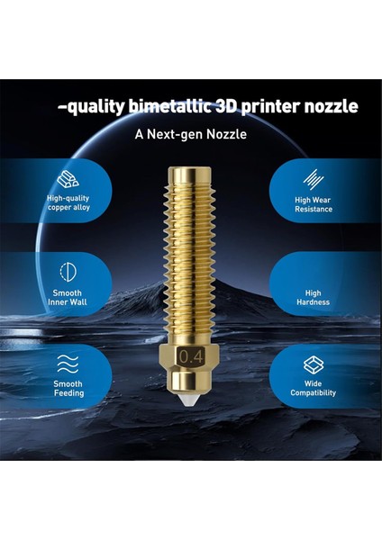 5pcs Elegoo Centauri Karbon Için Pirinç Sertleştirilmiş Çelik Nozul, 0.4mm Bimetal Pirinç Nozul Aşınma Dirençli Hotend Nozülleri (Yurt Dışından) fırsatları