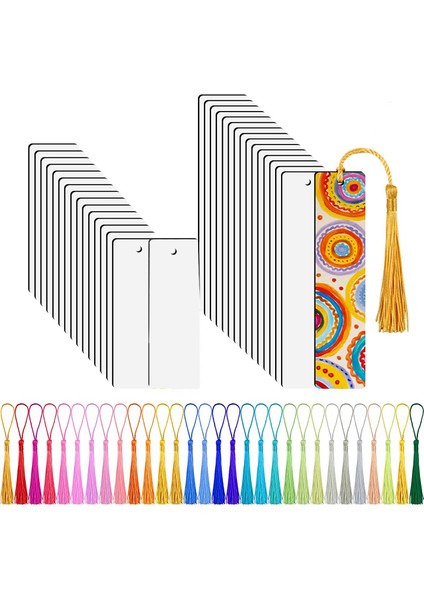 30 Adet Süblimasyon Ayracı, 30 Adet Püsküllü Süblimasyon Boşlukları (Yurt Dışından)