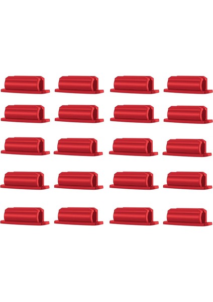 Kalemlik 20'li Set Yapışkanlı Silikon Kalemlik Kırmızı (Yurt Dışından)