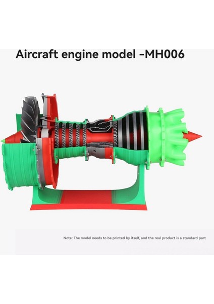Bamboo Lab Için 3D Baskı Modeli MH006 Uçak Motoru Modeli Bileşenleri Baskı Deneyiminizi Geliştirin (Yurt Dışından) modelleri