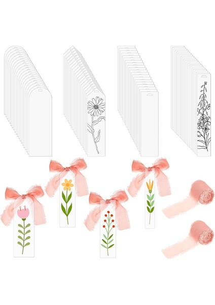 24 Adet Akrilik Ayraç Boşlukları Şeffaf Akrilik Ayraçlar Akrilik Etiketler (Yurt Dışından)