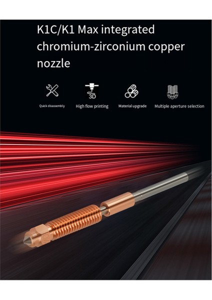 Yüksek Akışlı Baskı Yükseltilmiş Nozul 0.4 0.6 0.8mm K1C K1 Max Ender-3 V3 3D Yazıcı Sıcak Uç (Yurt Dışından) fiyatları