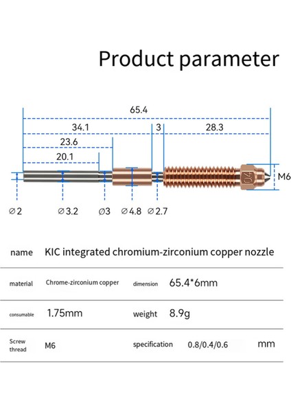 Yüksek Akışlı Baskı Yükseltilmiş Nozul 0.4 0.6 0.8mm K1C K1 Max Ender-3 V3 3D Yazıcı Sıcak Uç (Yurt Dışından) indirimleri