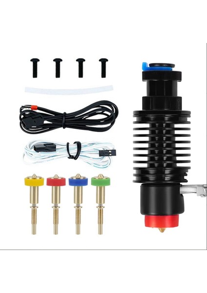 E3D Revo Seramik Hotend Kiti V6 Radyatör Pirinç Meme Seramik Isıtma Çekirdeği Ender 3 Serisi Için 4 Meme Hortumu ile (Yurt Dışından)