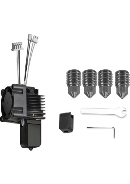 Bambu Lab Için X1 X1C 3D Yazıcı Hotend Kiti Soğutma Fan V2.0 Baskı Başlığı Sert Çelik Nozulları 3D Baskı Parçaları (Yurt Dışından)