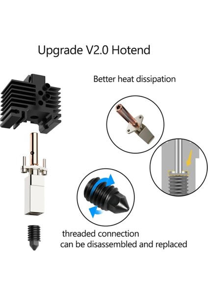 Bambu Lab Için X1 X1C 3D Yazıcı Hotend Kiti Soğutma Fan V2.0 Baskı Başlığı Sert Çelik Nozulları 3D Baskı Parçaları (Yurt Dışından) fırsatları