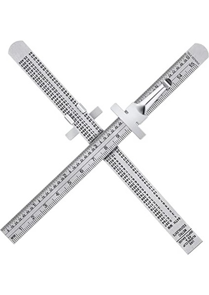 6 Inç 15CM Cep Cetveli Paslanmaz Çelik Cetvel Çıkarılabilir Klips B (Yurt Dışından)