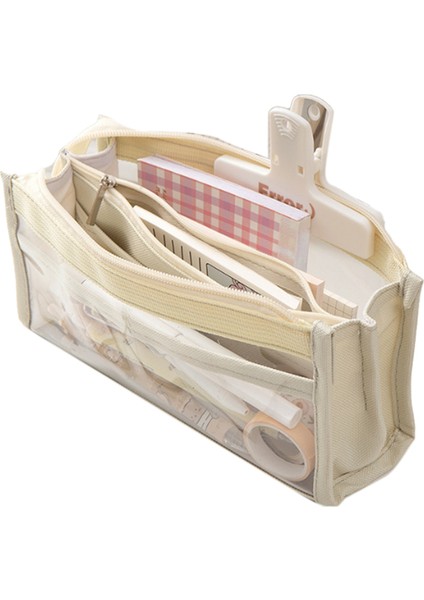 6 Katmanlı Büyük Kapasiteli Kalem Çantası Basit Japon Kırtasiye Çantası (Yurt Dışından)