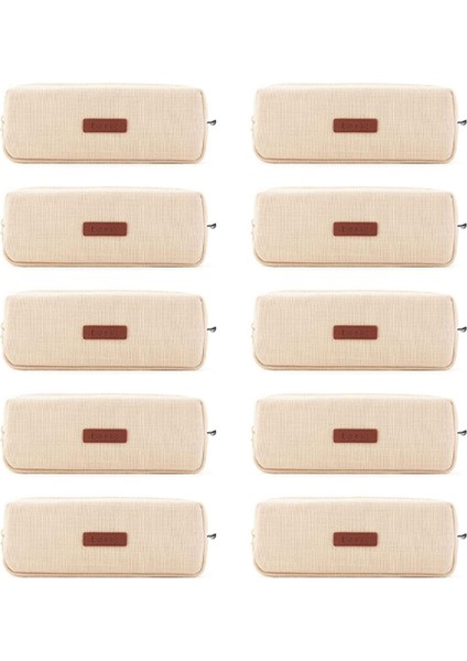 Kalem Çantası Değişim Çantası Gençlik Okulları Için Kozmetik Çantası Krem-Beyaz (Yurt Dışından)