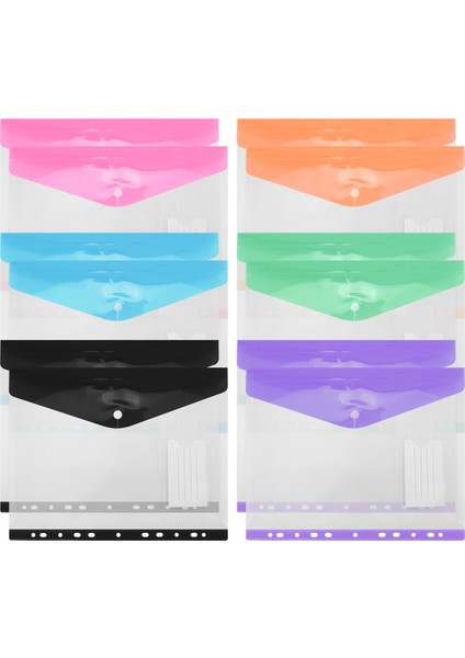 12'li Paket A4 Plastik Dosya Klasörü, A4 Klasörler Için, Kapatma ve Cepli (Yurt Dışından)