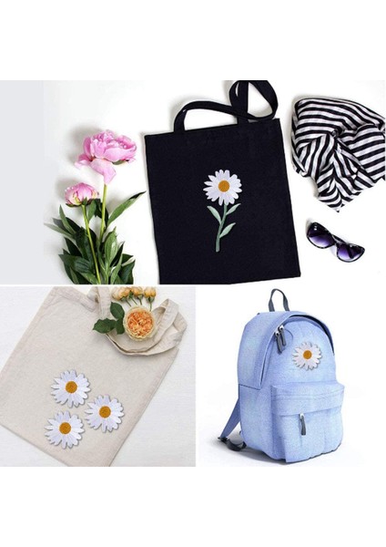 17PCS Daisy Çiçek Işlemeli Yama Demir/elbise Sırt Çantası Ceketi (Beyaz) (Yurt Dışından) fiyatları