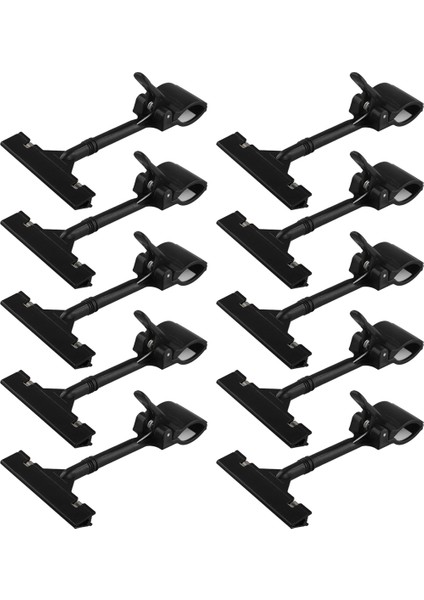 10 Adet Ayarlanabilir Plastik Tabela Tutucu, Klipsli Stil Çift Kafa (Yurt Dışından)