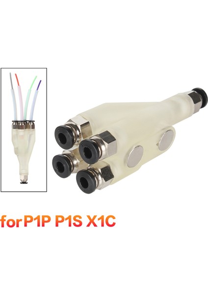 3D Yazıcı Parçaları 4-1 Arada Adaptör Malzeme Borusu Genişletme Bağlantı Noktası Bağlantı 4 Besleme Modülleri X1/p1 X1C P1S P1P Için (Yurt Dışından) fiyatları