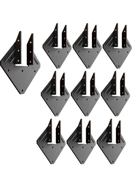 10 Adet Ağır Hizmet Tipi Siyah Kasırga Kirişler Için Bağlar, 13 Gauge Çatı Kasırgası Kayışları Kafes Askı, Kiriş Parantez (Yurt Dışından)