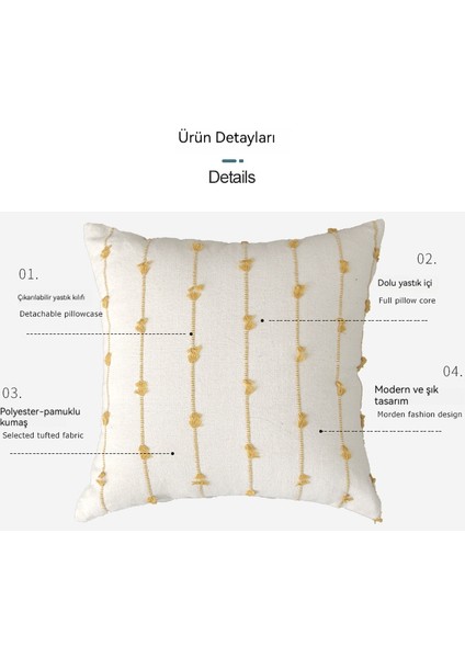 Evde Kullanıma Uygun Sade Benekli Çıkarılabilir Yastık Koltuk Yastığı Quilt (Yurt Dışından) indirimleri