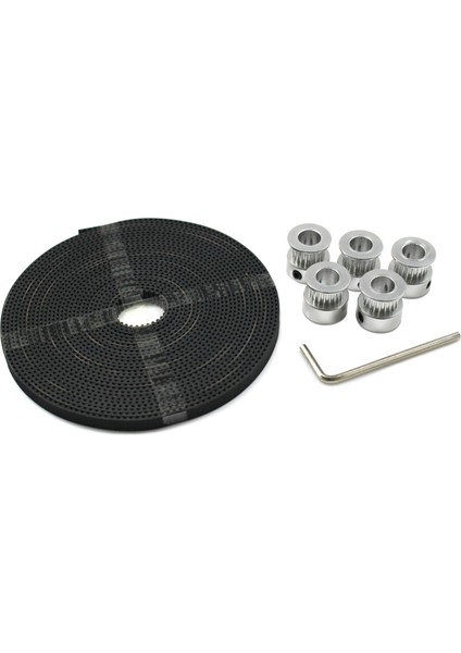 Gt2 Zamanlama Kasnağı 5m Zamanlama Kemeri 20TEETH 8mm Deli Kemer Genişliği 6mm Senkronizasyon Tekerlekleri 3D Yazıcı Aksesuarları Için Dişli Parçası (Yurt Dışından)