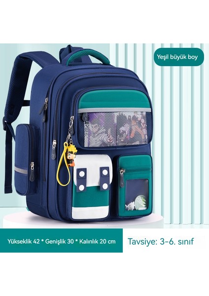 Ilkokul Öğrencileri Naruto Okul Çantası Sırt Çantası Çok Fonksiyonlu Büyük Kapasiteli Leke Dayanıklı Okul (Yurt Dışından)