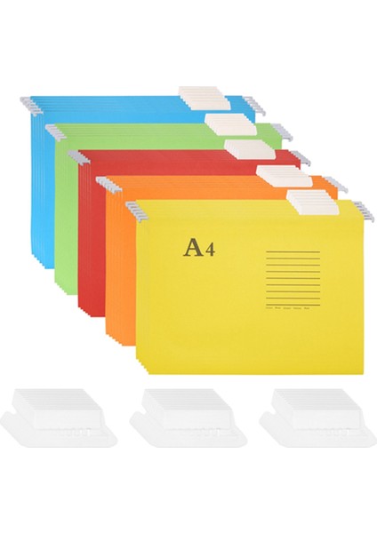 Askılı Dosya Klasörleri, 25'li Paket, Mektup Boyutu, Çeşitli Renkler (Yurt Dışından)
