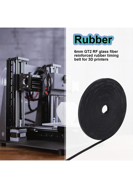 3D Yazıcı Için 6mm Gt2 Rf Fiber Cam Güçlendirilmiş Kauçuk Zamanlama Kayışı, 10 M (Yurt Dışından) indirimleri