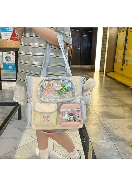 Ortaokul ve Lise Öğrencileri Sırt Çantası, Yüksek Görünümlü Çanta, Sevimli Kontrast Renk Ekleme 20-35L Büyük Kapasiteli Sırt (Yurt Dışından) fiyatları