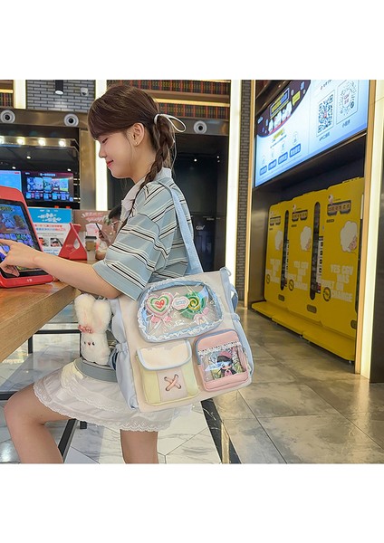 Ortaokul ve Lise Öğrencileri Sırt Çantası, Yüksek Görünümlü Çanta, Sevimli Kontrast Renk Ekleme 20-35L Büyük Kapasiteli Sırt (Yurt Dışından) modelleri