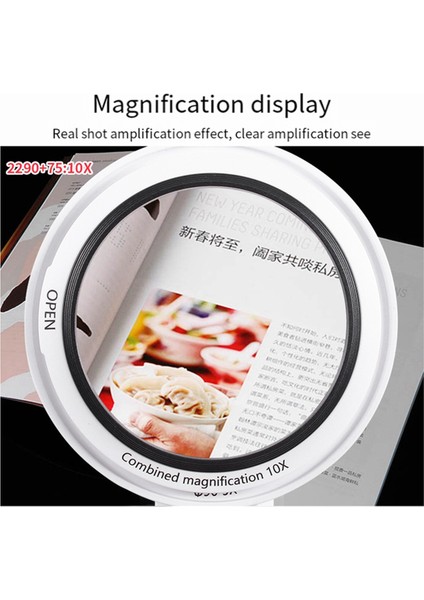LED Işık Aydınlatılmış Büyüteç Çıkarılabilir Optik Lens Büyüteç 2265+50 ile El Tipi Büyütme Cam Loupe (Yurt Dışından) modelleri