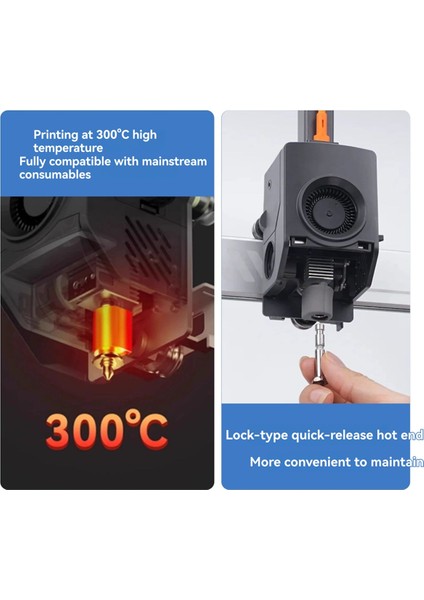 Anycubic Kobra 3 Maksimum Seramik Hotend Entegre Sertleştirilmiş Çelik Nozul Termistör Isıtma Bileşeni K3M Hotend C (Yurt Dışından) indirimleri