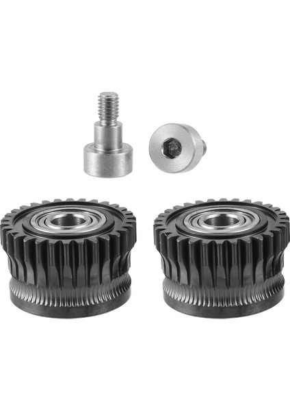 K1/K1C/ENDER3 V3 Aşınma Dirençli Nano Kaplama Çift Dişli Için Sertleştirilmiş Çelik Ekstrüder Dişli (Yurt Dışından)