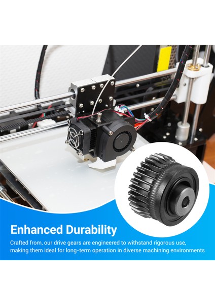 K1/K1C/ENDER3 V3 Aşınma Dirençli Nano Kaplama Çift Dişli Için Sertleştirilmiş Çelik Ekstrüder Dişli (Yurt Dışından) fırsatları