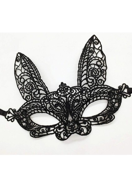 Siyah Dantel Kesim Balo Parti Maskesi 7 No fiyatları